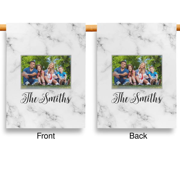 Family Photo and Name Garden Flags - Large - Double Sided - APPROVAL