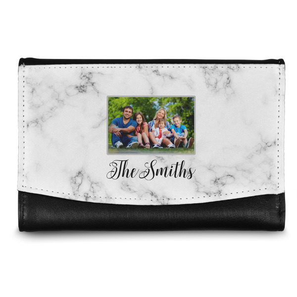 Custom Family Photo and Name Genuine Leather Women's Wallet - Small