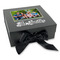 Family Photo and Name Gift Boxes with Magnetic Lid - Black - Front (angle)