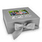 Family Photo and Name Gift Boxes with Magnetic Lid - Silver - Front