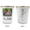 Family Photo and Name Glass Shot Glass - Gold Rim - Front & Back
