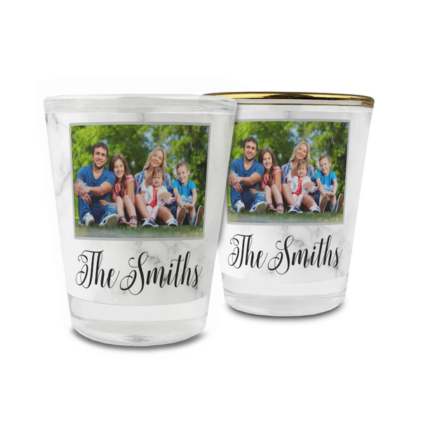 Custom Family Photo and Name Glass Shot Glass - 1.5 oz