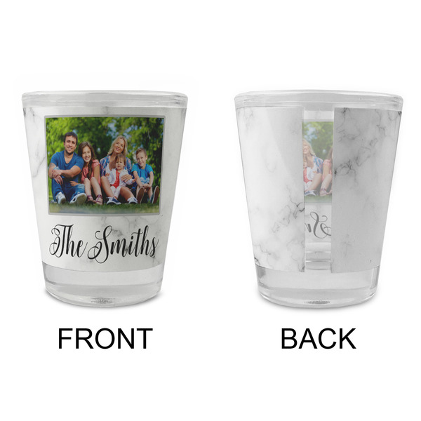 Family Photo and Name Glass Shot Glass - Standard - Front & Back
