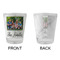 Family Photo and Name Glass Shot Glass - Standard - Front & Back