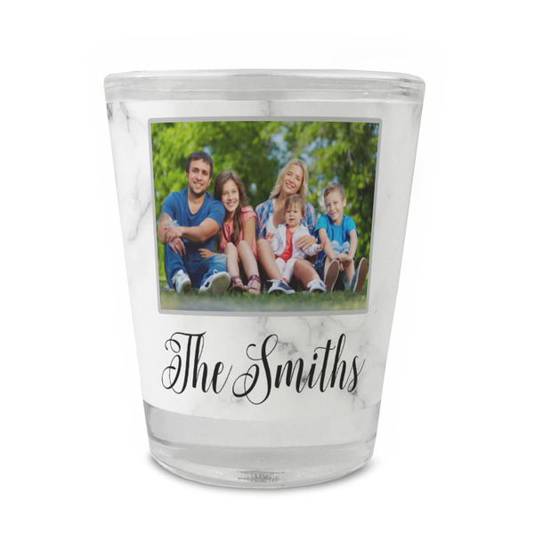 Custom Family Photo and Name Glass Shot Glass - 1.5 oz - Set of 4