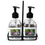 Family Photo and Name Glass Soap & Lotion Bottles
