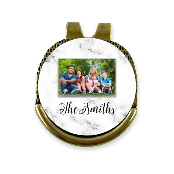 Custom Family Photo and Name Golf Ball Marker - Hat Clip - Gold