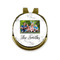 Family Photo and Name Golf Ball Marker Hat Clip Gold - Front