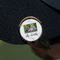 Family Photo and Name Golf Ball Marker Hat Clip - Gold - On Hat