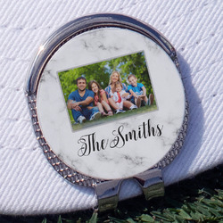 Family Photo and Name Golf Ball Marker - Hat Clip