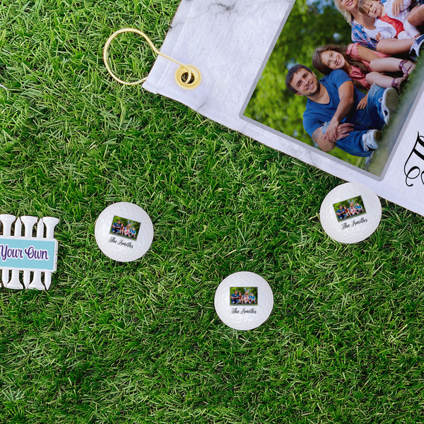 Family Photo and Name Golf Balls - Generic - Set of 3 - LIFESTYLE