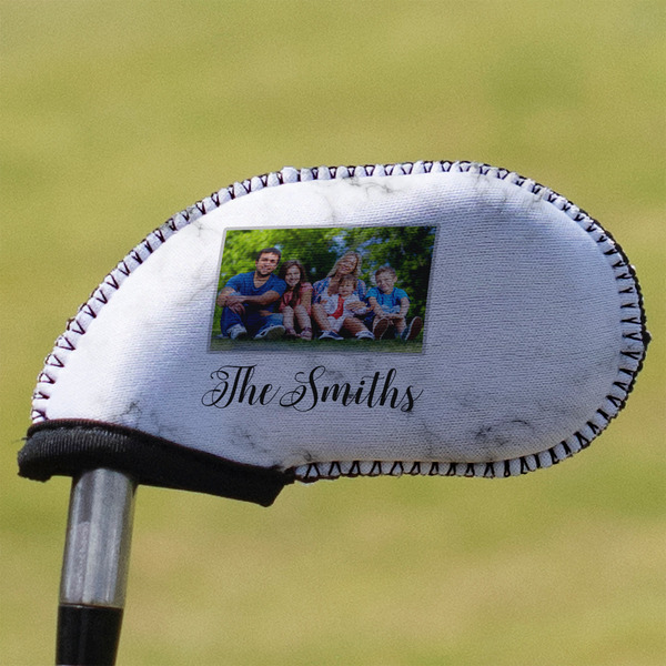 Custom Family Photo and Name Golf Club Iron Cover