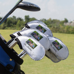 Family Photo and Name Golf Club Iron Cover - Set of 9