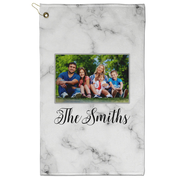 Custom Family Photo and Name Golf Towel - Poly-Cotton Blend - Large