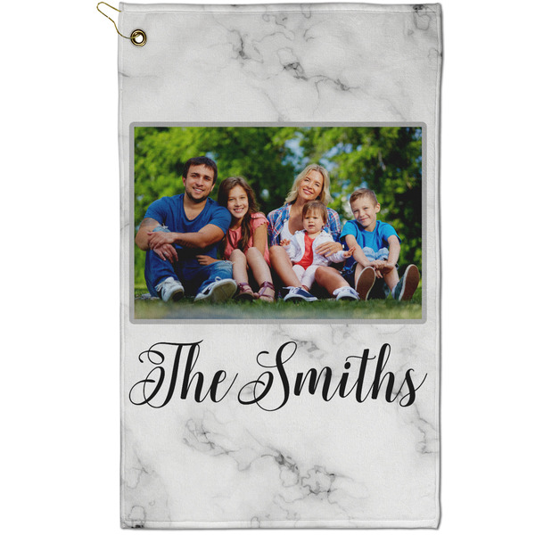 Custom Family Photo and Name Golf Towel - Poly-Cotton Blend - Small