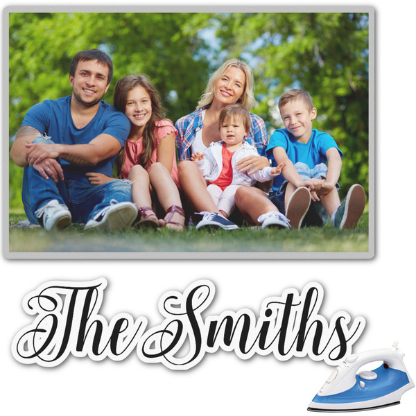 Custom Family Photo and Name Graphic Iron On Transfer - Up to 4.5" x 4.5"