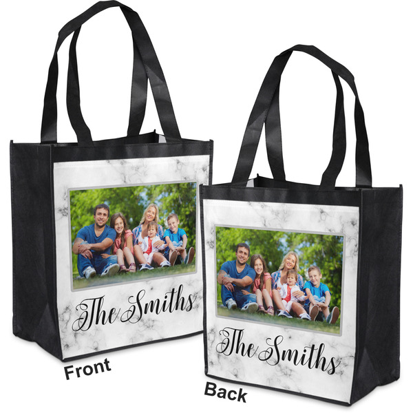 Family Photo and Name Grocery Bag - Apvl