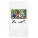Family Photo and Name Guest Napkins - Full Color - Embossed Edge