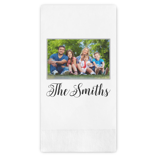 Custom Family Photo and Name Guest Paper Towels - Full Color