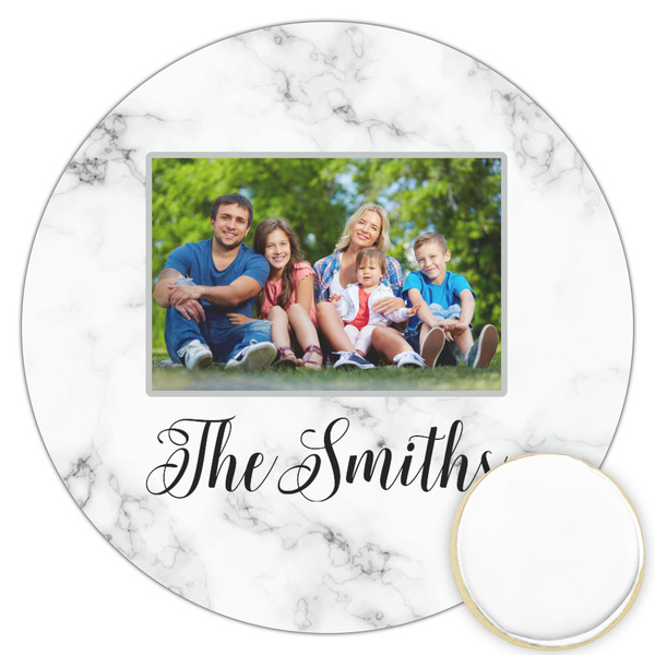 Custom Family Photo and Name Printed Cookie Topper - 3.25"