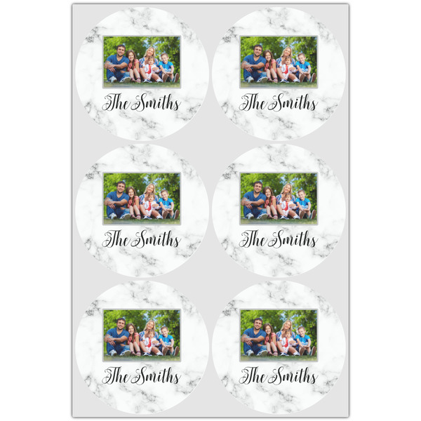 Family Photo and Name Icing Circle - Large - Set of 6