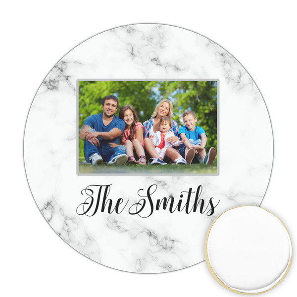 Custom Family Photo and Name Printed Cookie Topper - 2.5"