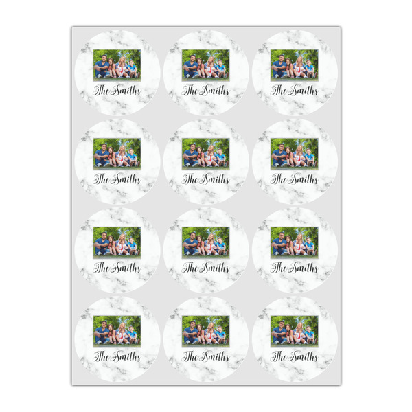 Family Photo and Name Icing Circle - Small - Set of 12
