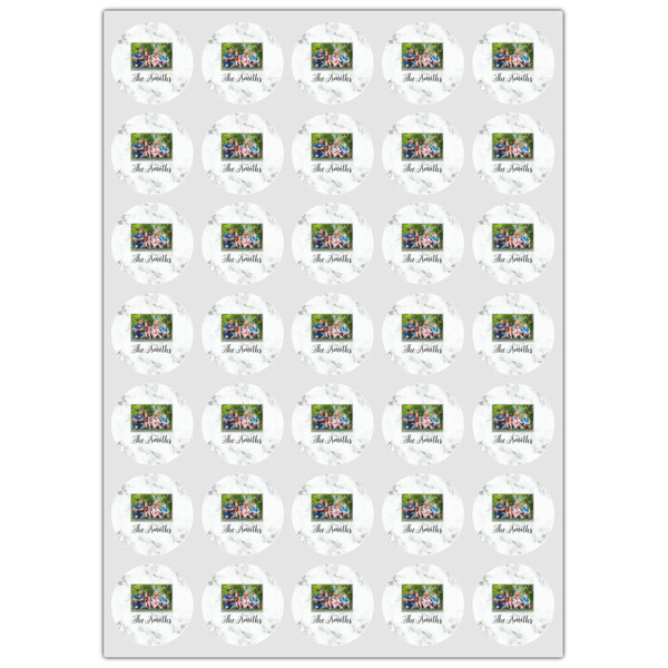 Family Photo and Name Icing Circle - XSmall - Set of 35