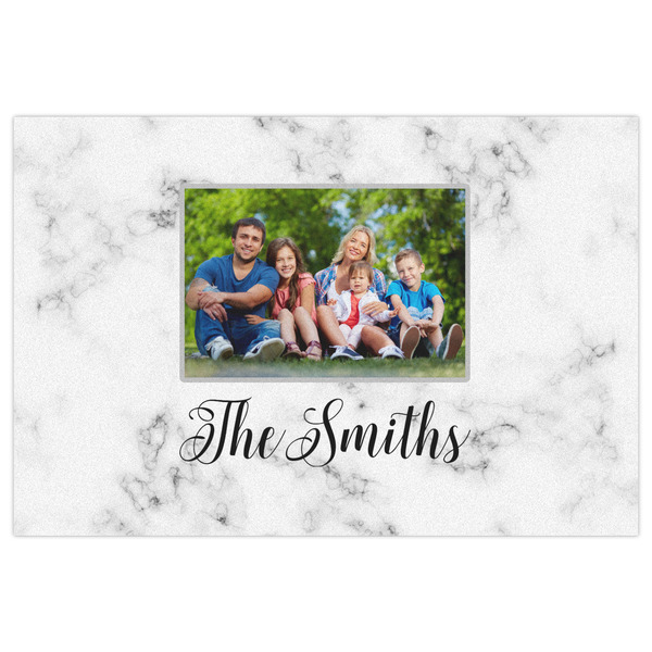 Family Photo and Name Indoor / Outdoor Rug - 4'x6' - Front Flat