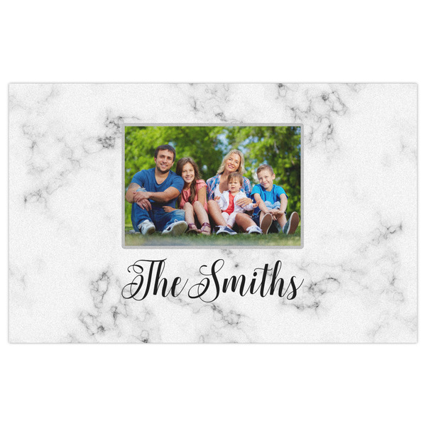 Family Photo and Name Indoor / Outdoor Rug - 5'x8' - Front Flat