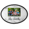 Family Photo and Name Iron On Patch - Oval - Front