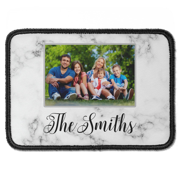 Custom Family Photo and Name Iron On Rectangle Patch