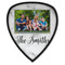 Family Photo and Name Iron On Patch - Shield - Style A - Front