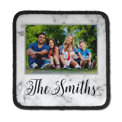 Family Photo and Name Iron On Square Patch