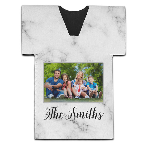 Custom Family Photo and Name Jersey Bottle Cooler - Single