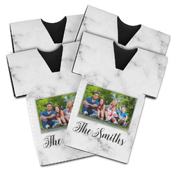 Family Photo and Name Jersey Bottle Cooler - Set of 4