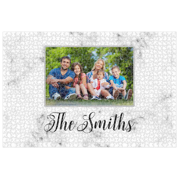 Custom Family Photo and Name Jigsaw Puzzle - 1000-piece