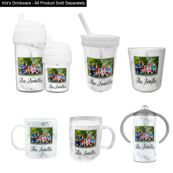 Family Photo and Name Kid's Drinkware - Customized & Personalized