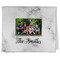 Family Photo and Name Kitchen Towel - Poly Cotton - Folded Half