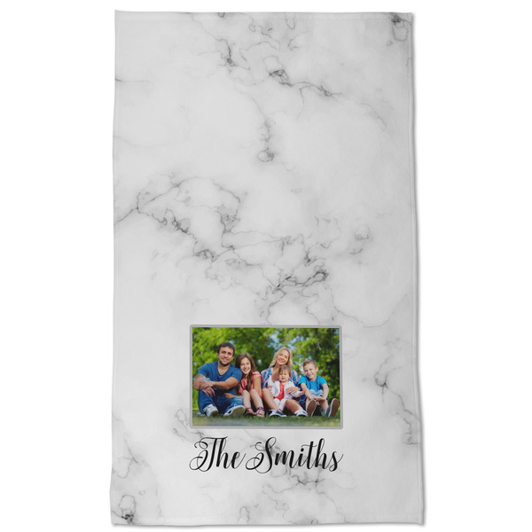 Family Photo and Name Kitchen Towel - Poly Cotton - Full Front