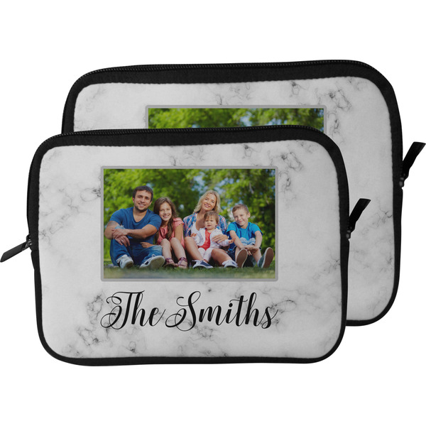 Family Photo and Name Laptop Sleeve (Size Comparison)