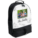 Family Photo and Name Backpack - Black