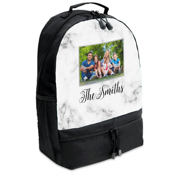 Custom Family Photo and Name Backpack - Black