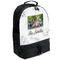 Family Photo and Name Large Backpack - Black - Angled View
