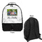Family Photo and Name Large Backpack - Black - Front & Back View