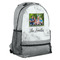 Family Photo and Name Large Backpack - Gray - Angled View