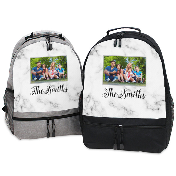 Family Photo and Name Large Backpacks - Both