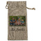 Family Photo and Name Large Burlap Gift Bags - Front