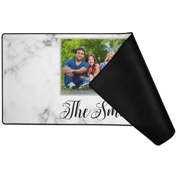 Family Photo and Name Large Gaming Mats - Front w/ Fold