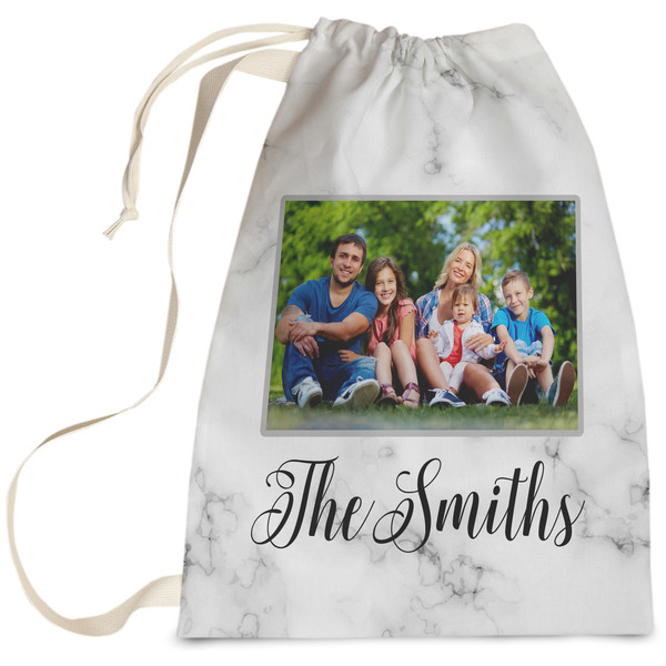 Custom Family Photo and Name Laundry Bag